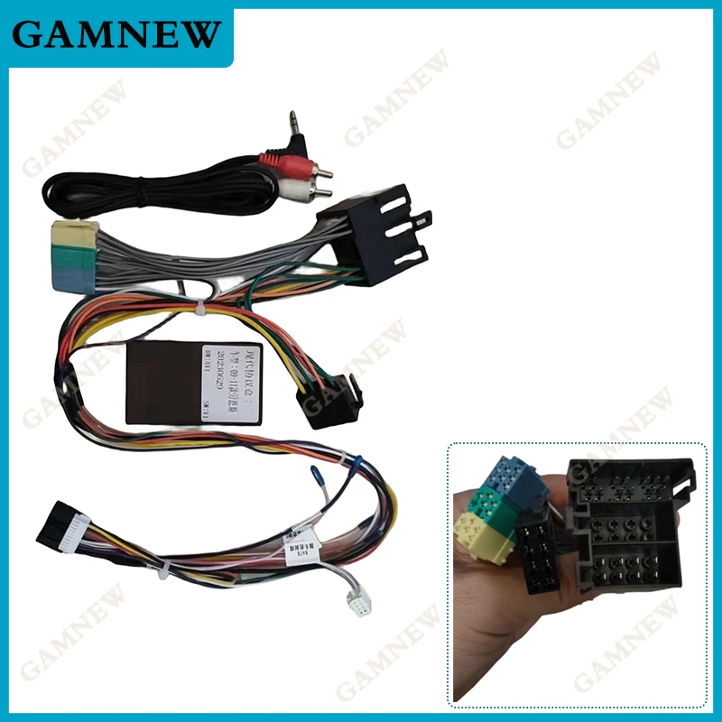 Car 16pin Audio Wiring Harness With Canbus Box For Hyundai Genesis Coupe 2009-2012 Aftermarket Stereo Installation Wire Adapter