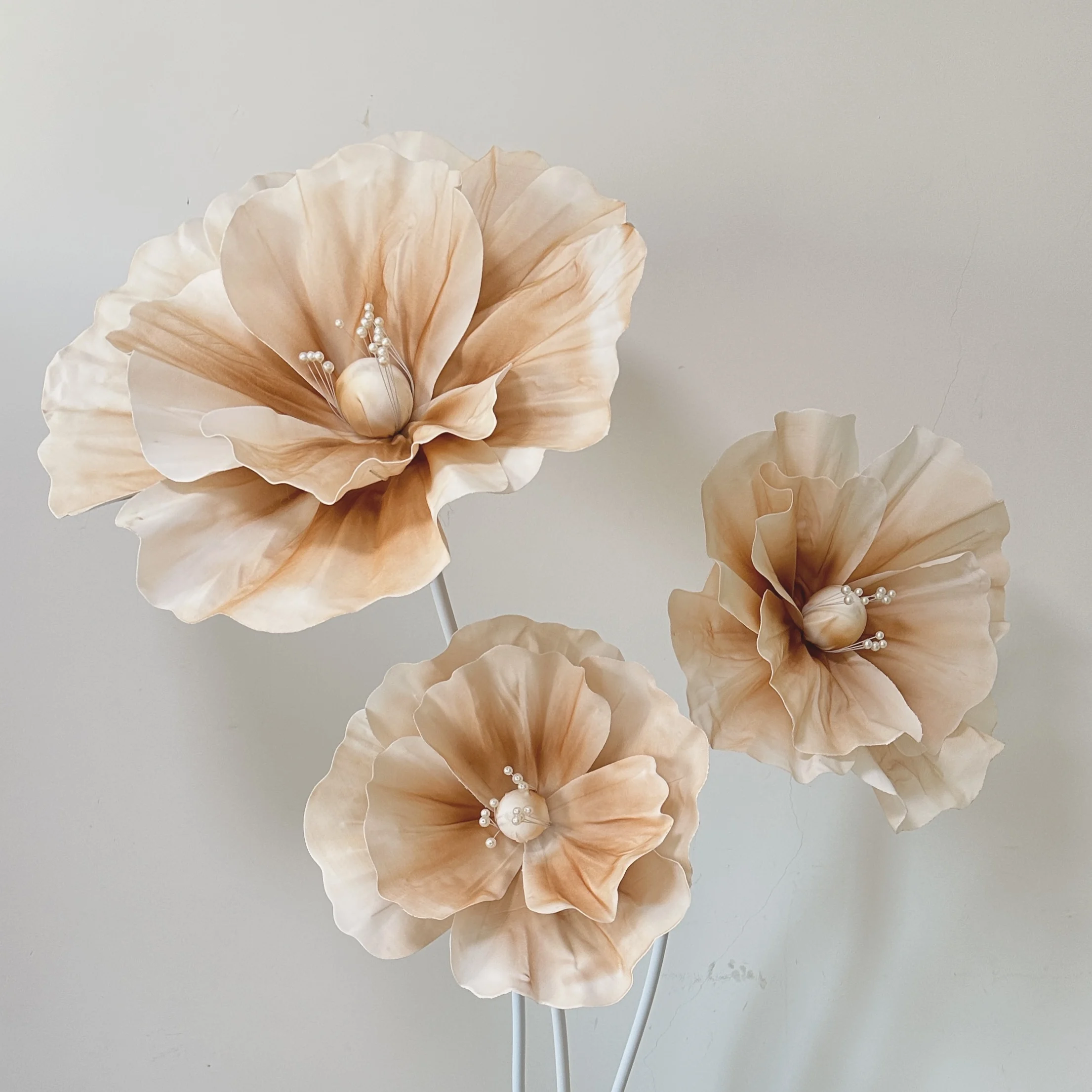 Wedding Props Foam Large Poppy Flower Wedding Road Lead Birthday Party Backdrop Decor Fake Flowers Poppies T Stage Window Layout