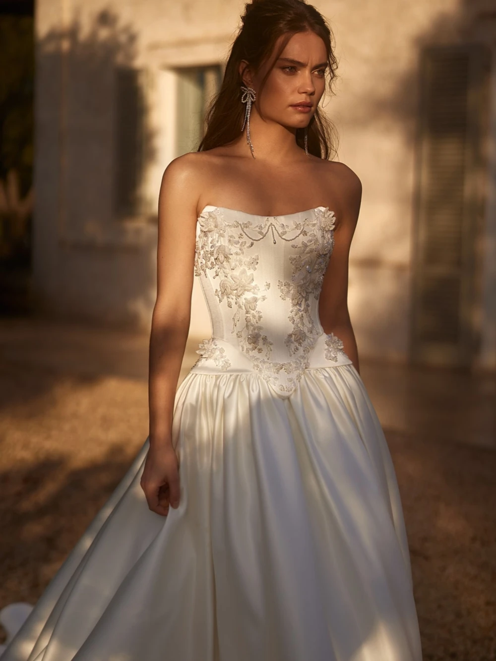 white christmas dresses Julia Corset-Back Lace and Tulle Mermaid Wedding Dress White / 20