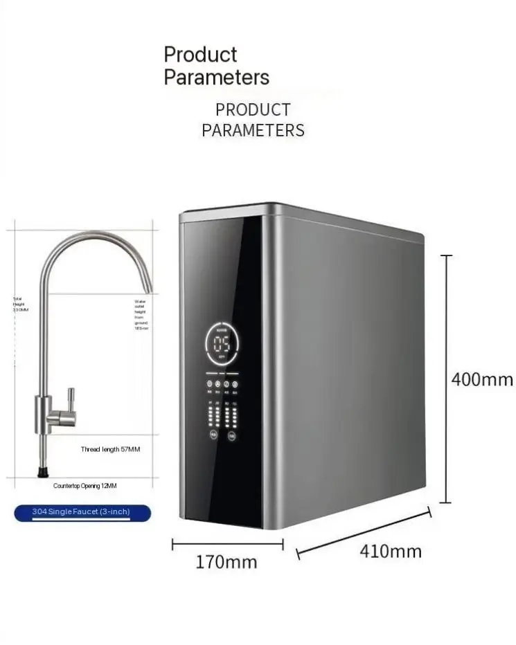 Kitchen sink under 800gpd household RO reverse osmosis water purifier system