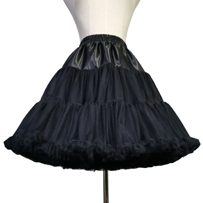 Petticoat Lolita Petticoat Tulle Edge Black White Crinoline Wedding Dress  2022