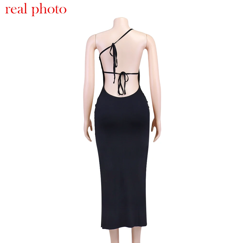 Cryptographic Sexy Backless Bandage Maxi Dress Sexy Backless Club Party Long Dresses Gown Elegant Outfits Summer Holiday Vestido