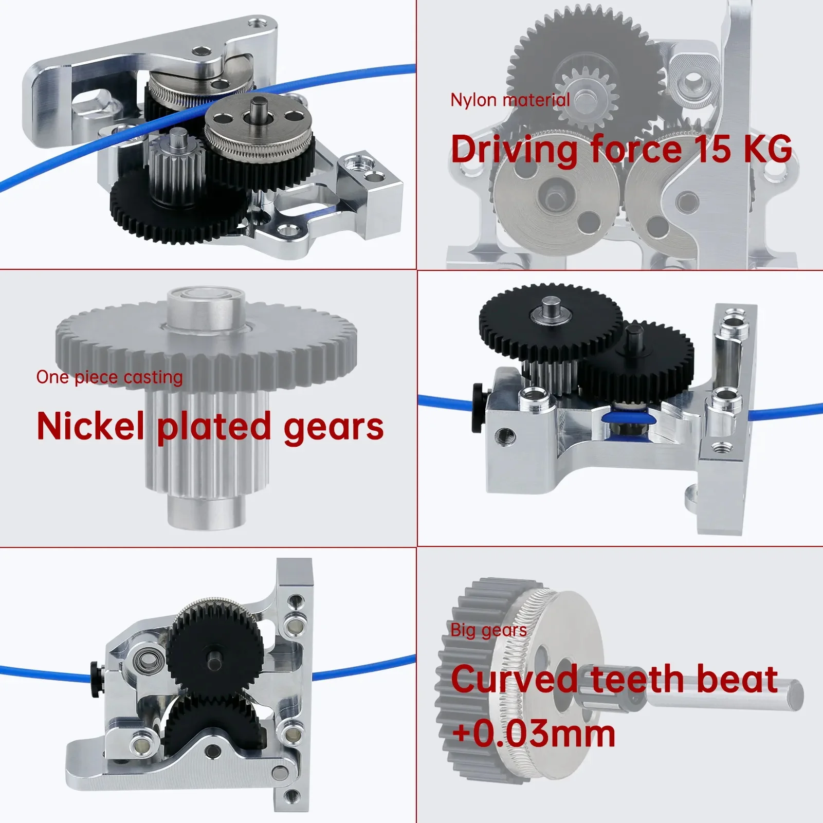 ES-3D Nyomdász alkatrészek hgx-lite-extruder Minden Fém Megátalkodott Acél Mérséklés fogas extruder PLA/TPU számára cr-10/10s/ender-3/3 V2 Széria