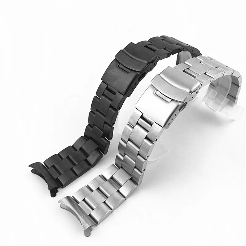 

18mm 20mm 22mm 24mm Universal Straps Curved End Solid Stainless Steel Watchband Man Wristband Metal Bracelet Watch Accessories