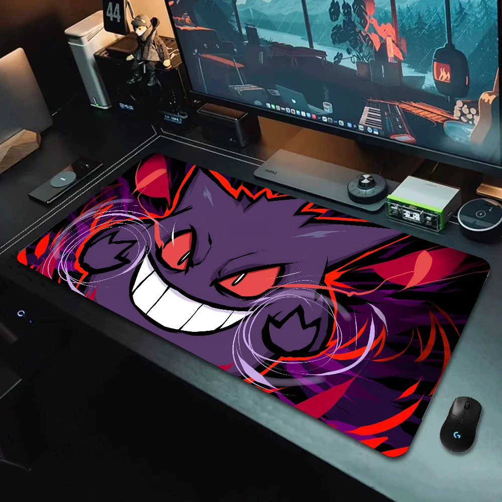 P-Pokemon-Gengar Grande Mousepad Mouse Mat Desk Mat With Pad Gaming Accessories Prime Gaming XXL Keyboard Pad Padding Mat