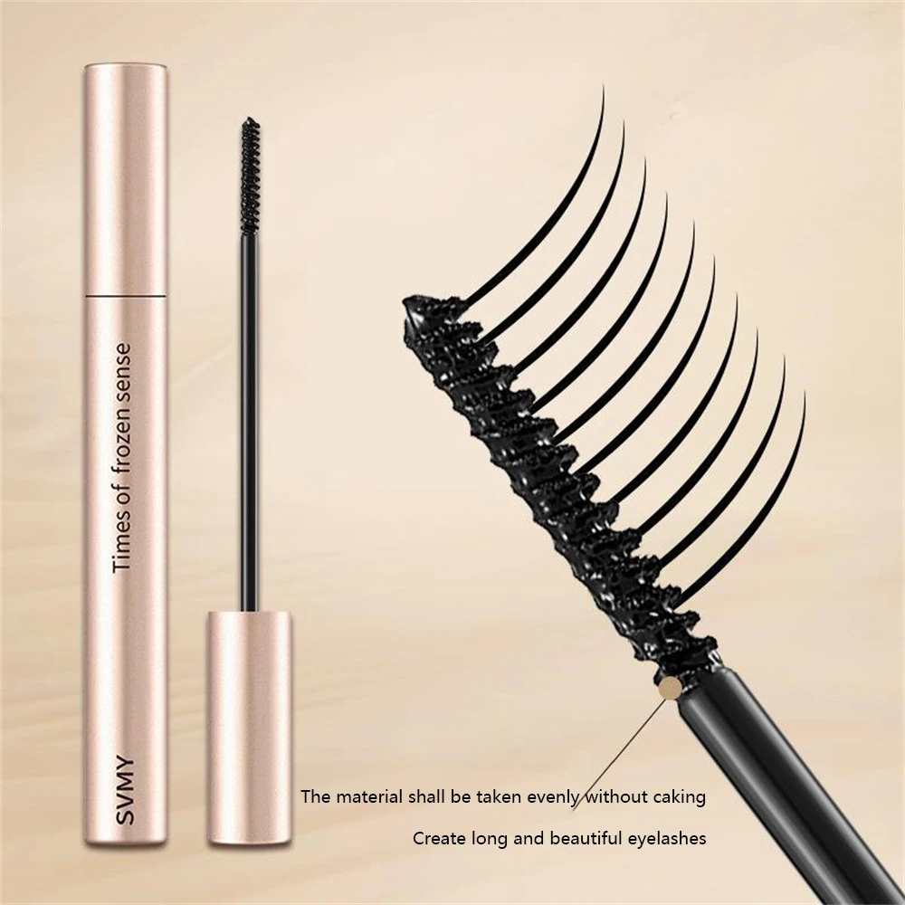 Eyelashes Mascara Silky Eyelashes Natural Slender Black Mascara Beauty Products Small Brush Head Mascara Waterproof Black