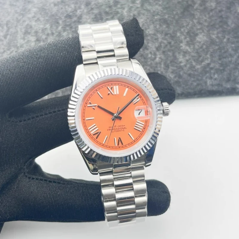 39mm NH35 Movement Automated Mechanical Watch S Sapphire Glass Stainless Steel Case Waterproof Diving Men's Business Watch