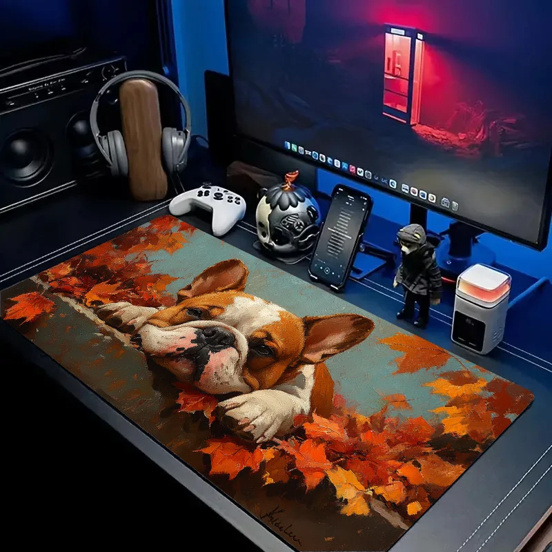 لوحة ماوس بتصميم أوراق الخريف كبيرة جدًا، ديكور RV، حصيرة ماوس ألعاب مكتبية غير قابلة للانزلاق، قاعدة قهوة، ديكور سطح الطاولة #2