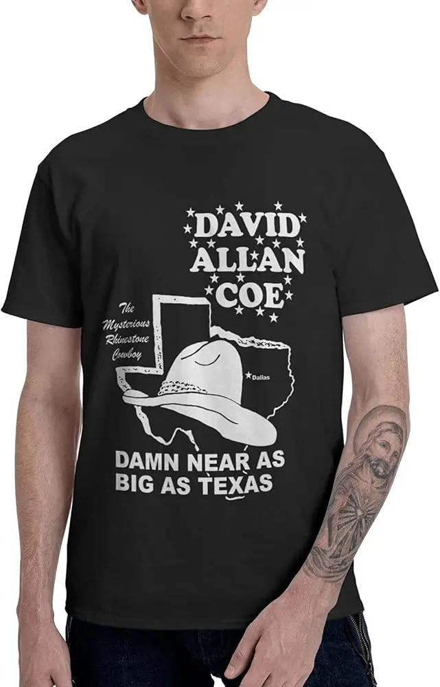 Men's Damn Near As Big As Texas - David &and + Allan + Shirt & Coe T Shirt  High Quality 100%Cotton Short Sleeve