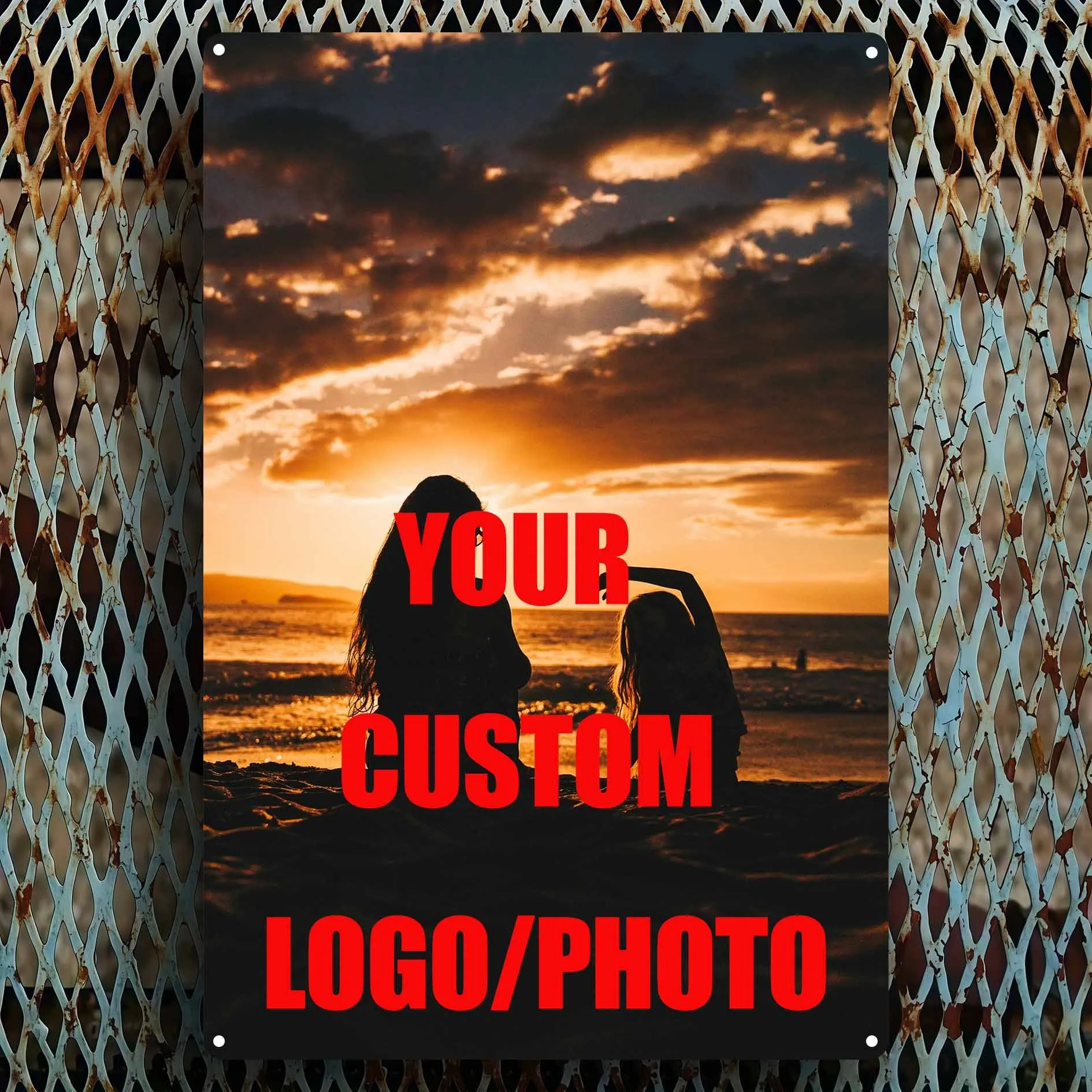 2D Flat, 2D Flat - Custom Metal Sign, UV Printed - Customizable Wall-Mounted Plaque, Ideal for IndoorOutdoor Decor, Size 11.81in
