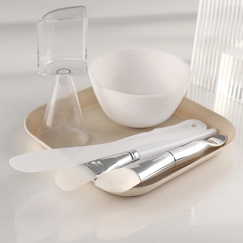 Juego de 5 uds de cuencos para máscara Facial DIY, pegamento suave de silicona, cuenco de diafragma hecho a la belleza, maquillaje de belleza para Spa, juego de herramientas para el cuidado de la piel