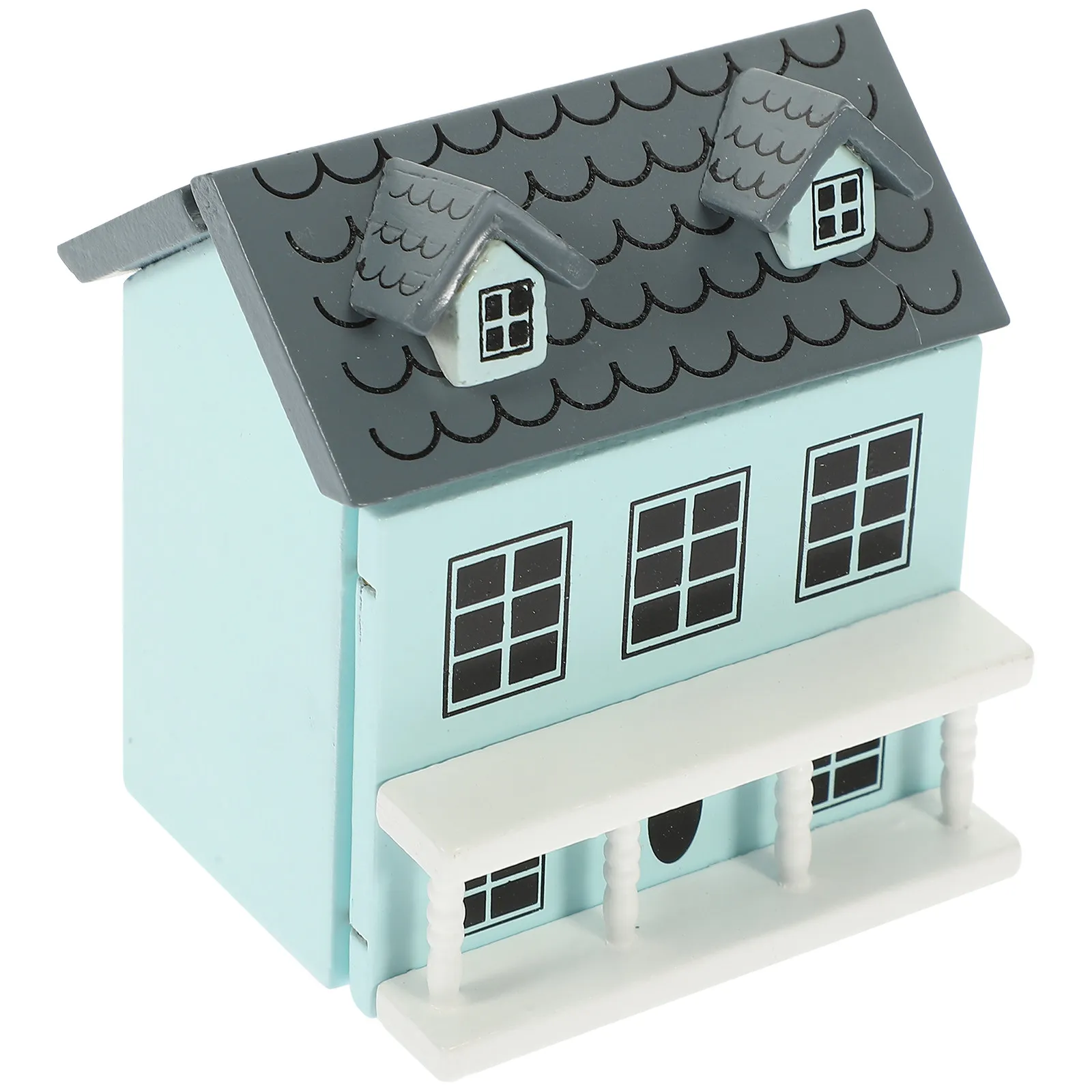 

Miniature Villa Wooden House Ornament Exquisite Tiny House Decor for Mini Garden Landscaping Micro-Landscape Ornament