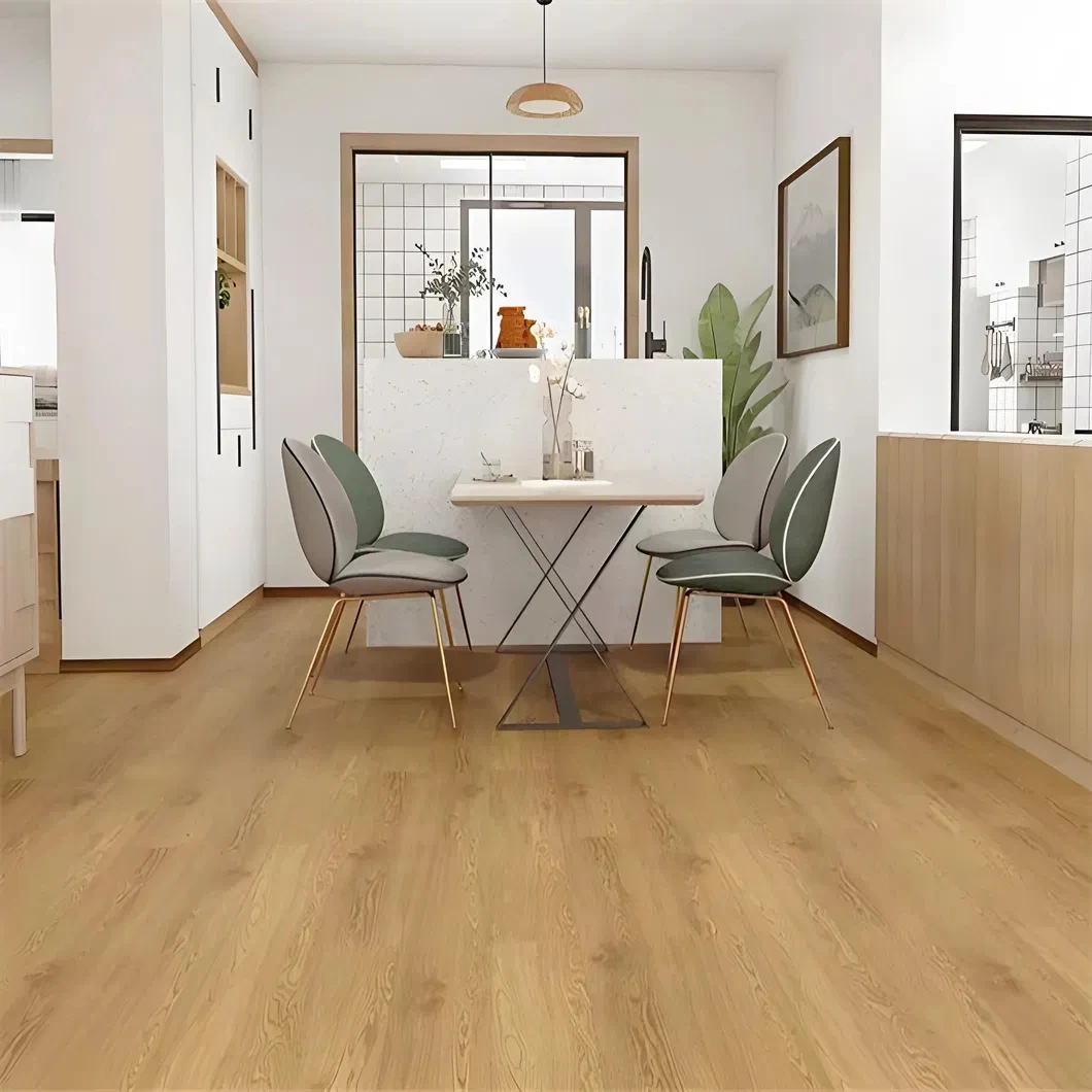 Adesivo per pavimenti in vinile laminato con clic autoadesivo Piastrella in pietra per piano in vinile Spc Pavimenti ibridi Guangdong