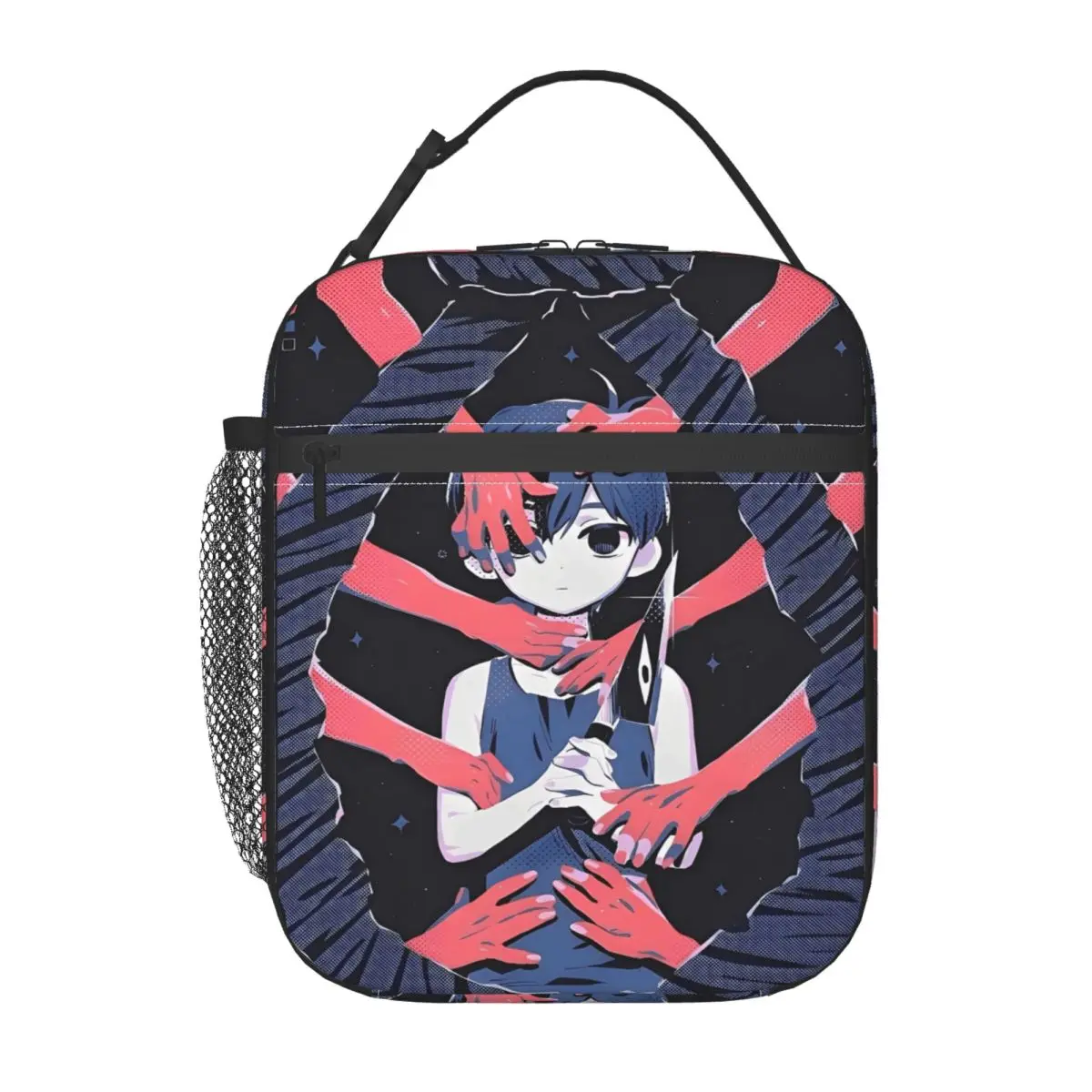 Anime Basil Sunny Omori Game Lunch Bag Vintage Lunch Box Outdoor Picnic Convenient Thermal Tote Handbags Print Cooler Bag