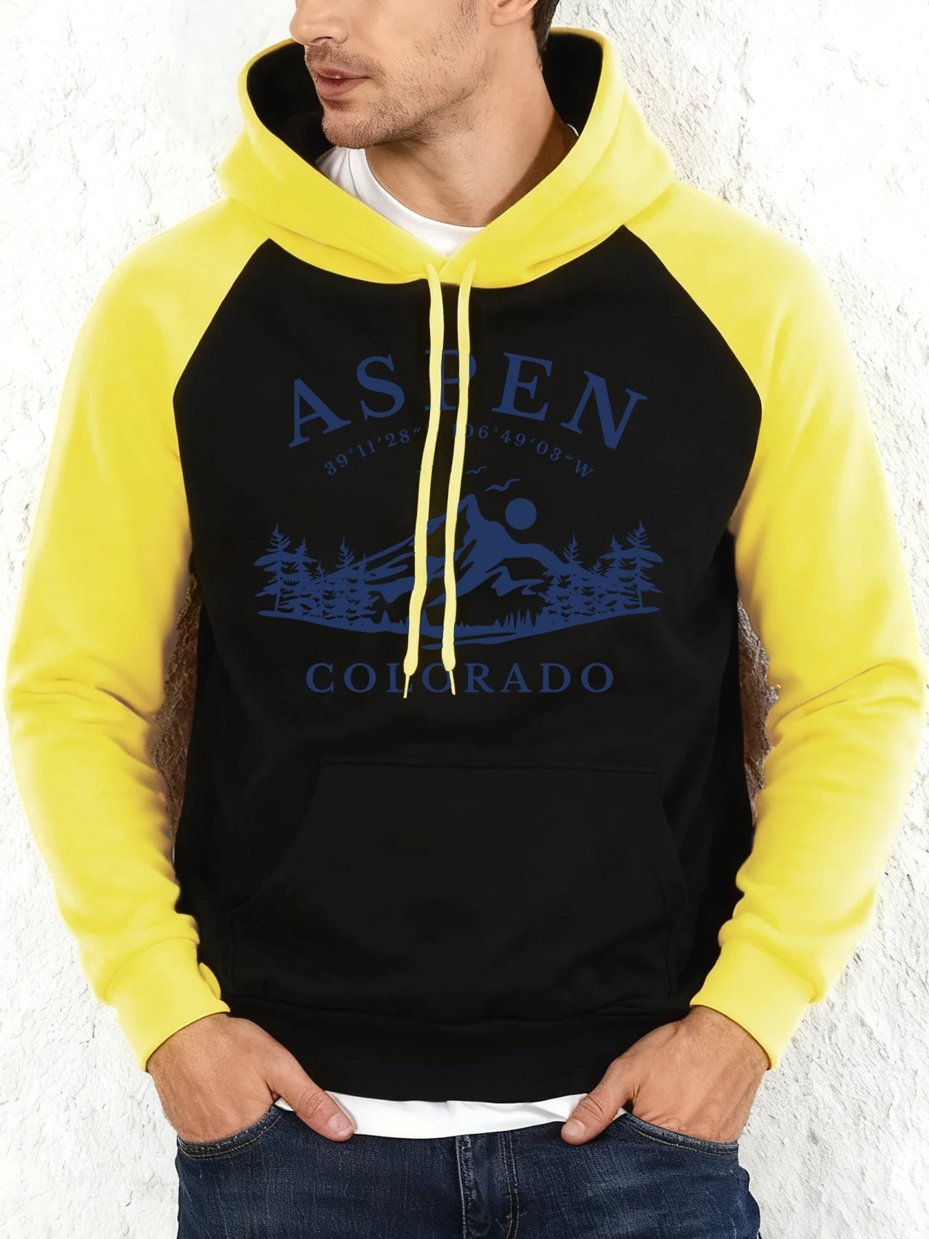 أسبن كولورادو تصميم الرسالة راجلان هودي عادية لينة هوديي موضة الهيب هوب هوديس الخريف Y2K الشارع الشهير فضفاض البلوز