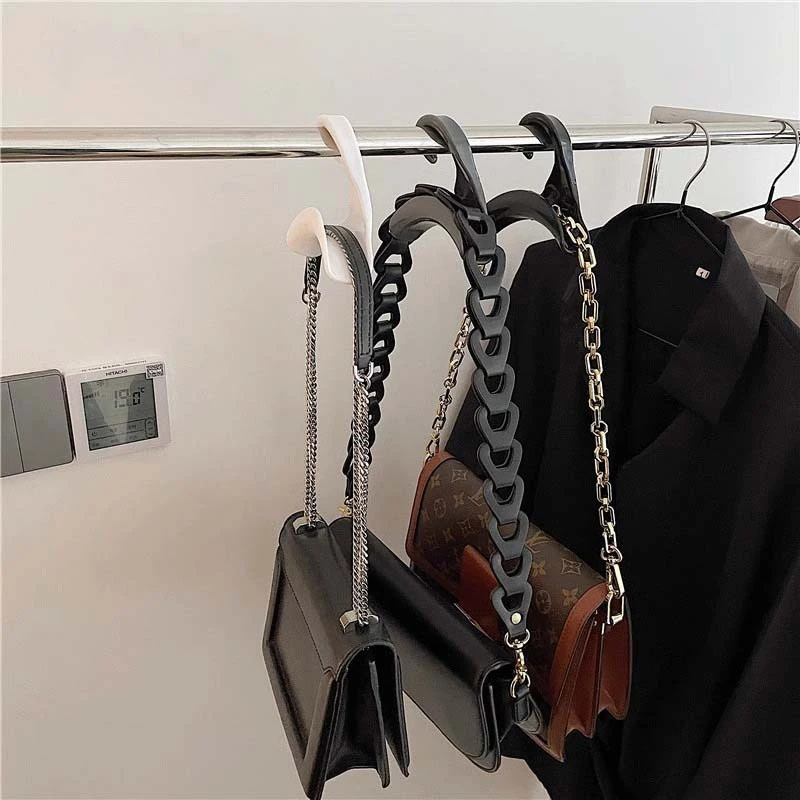 1 قطعة توسيع الشماعات متعددة الأغراض اتصال هوك الفضاء إنقاذ قبعة وشاح حريري شالات حقيبة يد رف معلق خزانة المنظم #5