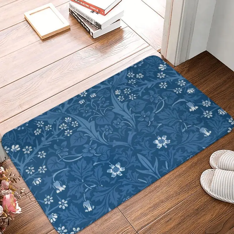 Custom William Morris Doormat Anti-Slip Entrance Bathroom Kitchen Floor Door Mats Blackthorn Garden Rug Carpet Footpad