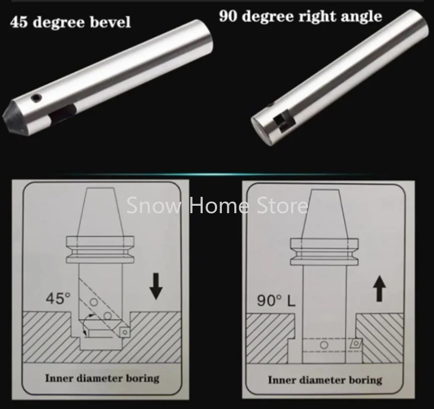 Milling Machine Boring Device 16 Handle Drilling Machine Toolholder 20 Boring Bar Blade 25 Adjustable Boring Tool Bar