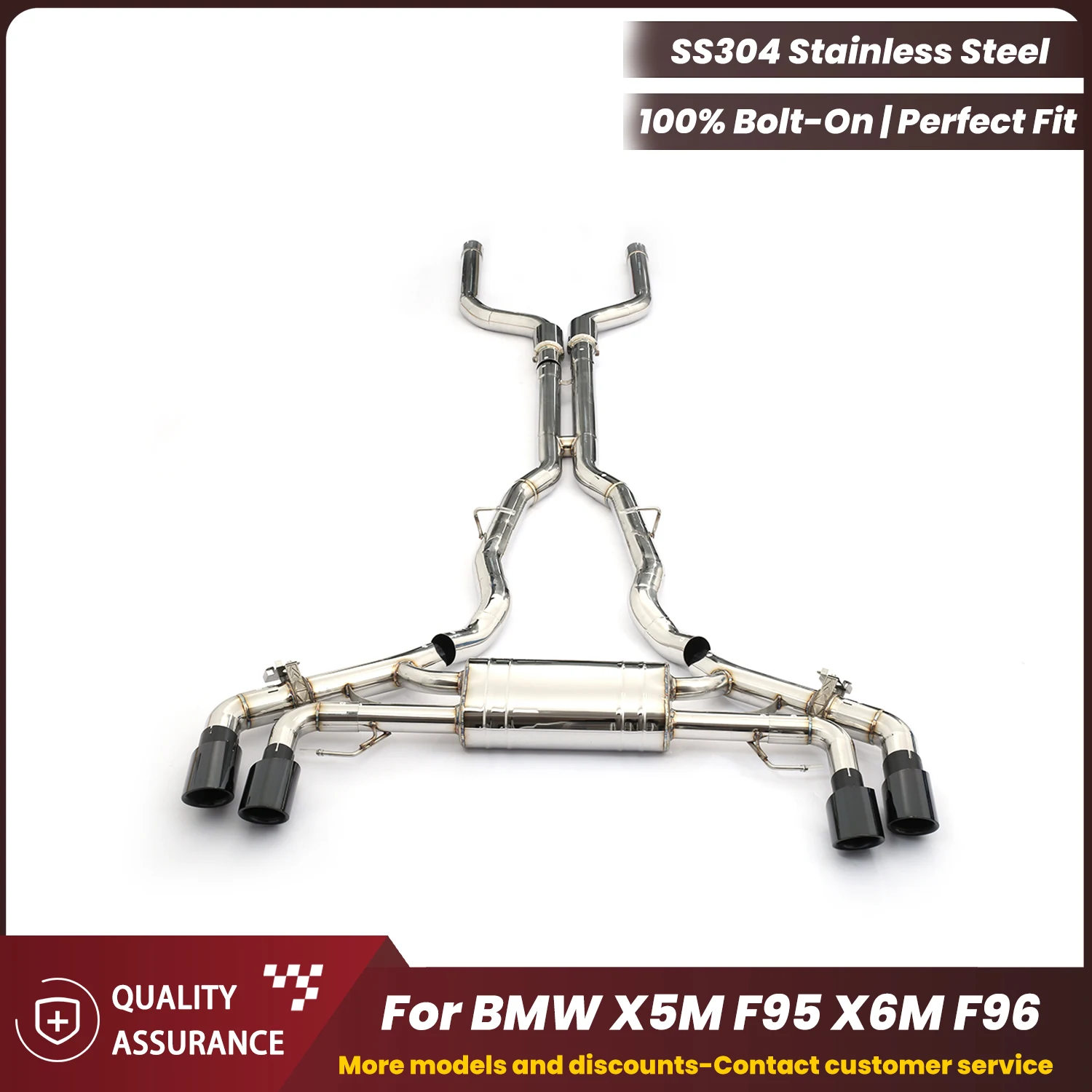 

ECCF клапанная выхлопная система Catback для BMW X5M F95 X6M F96, агрессивная выхлопная система, звуковое обновление, простая установка
