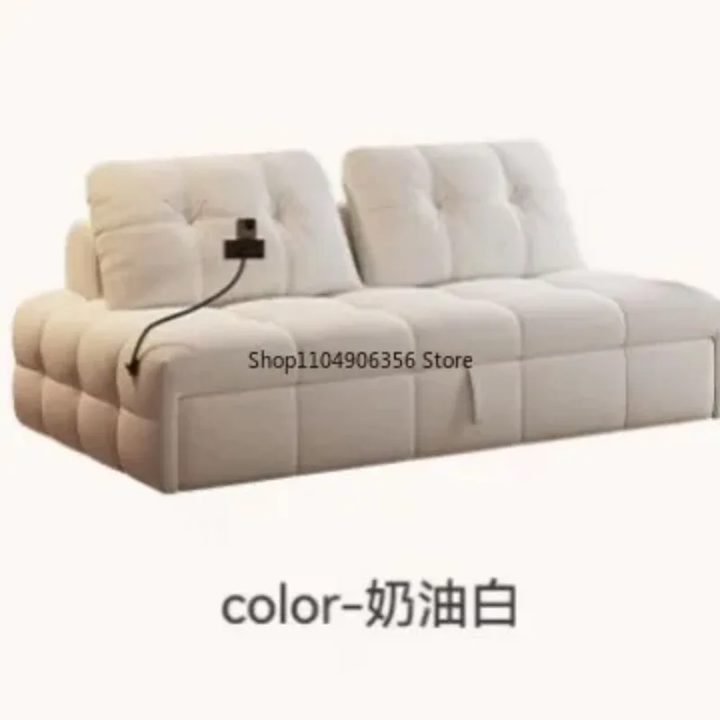 

Японский кремовый диван-кровать «Винд Пуф» для небольших квартир, трансформируемый, многофункциональный, односпальный