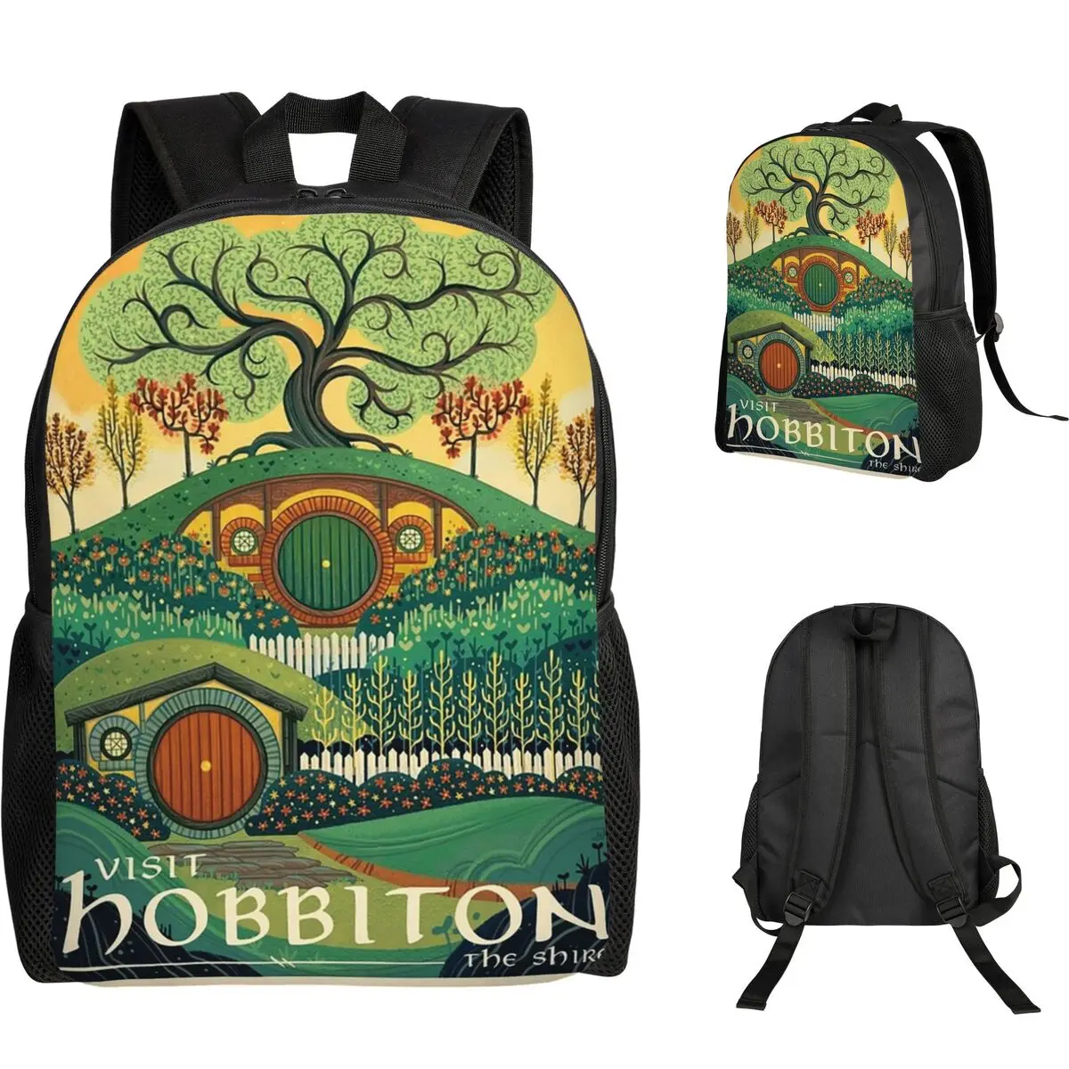 

Visit The Shine Poster-1 Student Backpack School Bag Hiking Travel Daypack for Men Women Fashion Bookbag Shoulder Bags