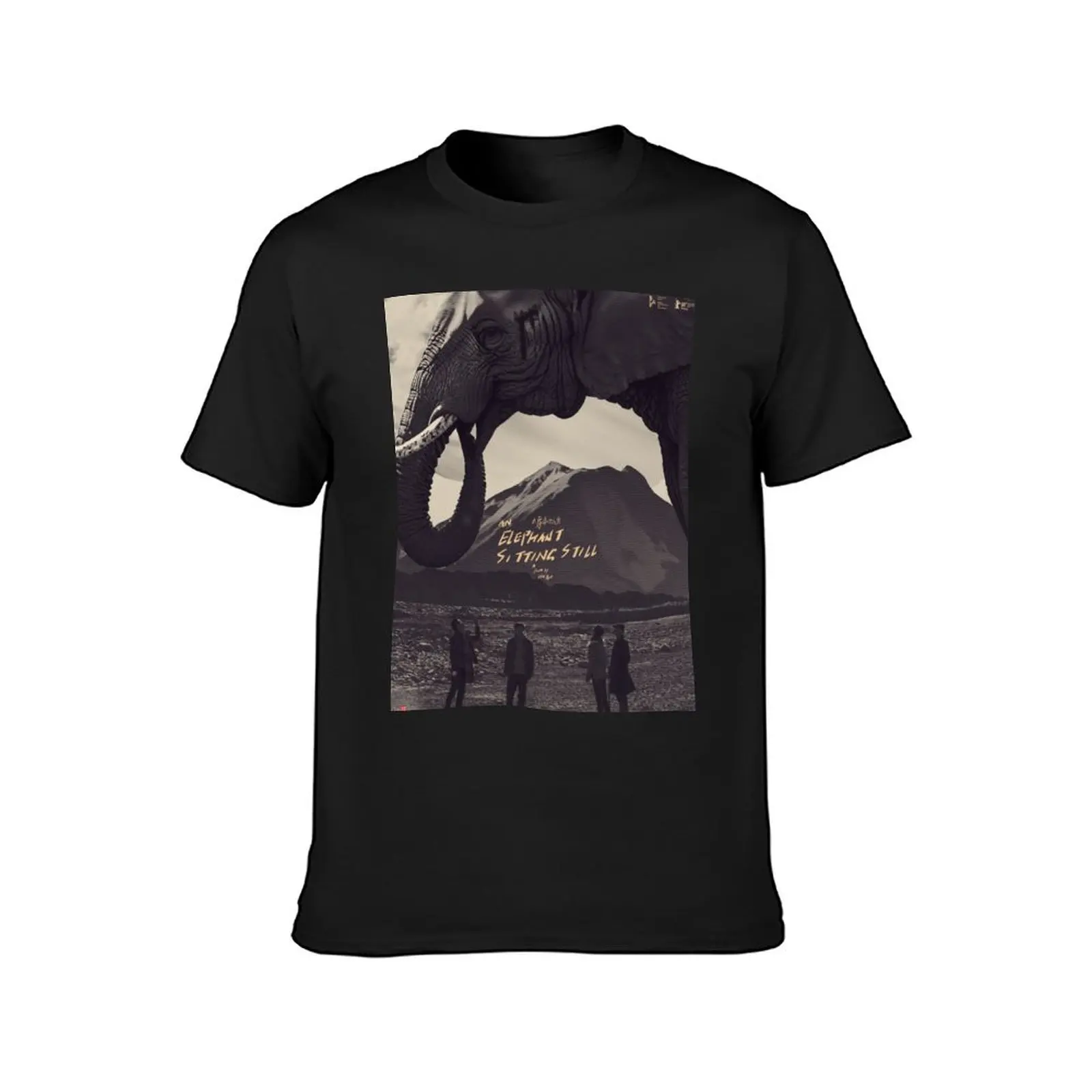 An Elephant Sitting Still (2018) Movie T-Shirt blank zwierzęcy nadruk dla chłopców t shirty męskie