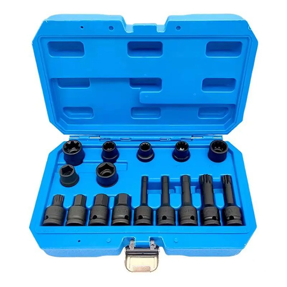 

Набор из 16 шестигранных и пятигранных головок для снятия тормозных суппортов для Mercedes-Benz, BMW, Audi, Ford, VW