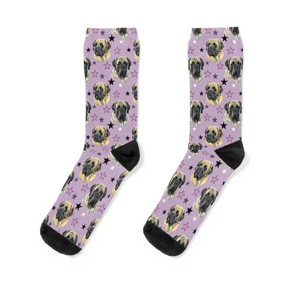 

Mastiff (English) - Pink Socks hip hop tennis with print funny gifts Man Socks Women's