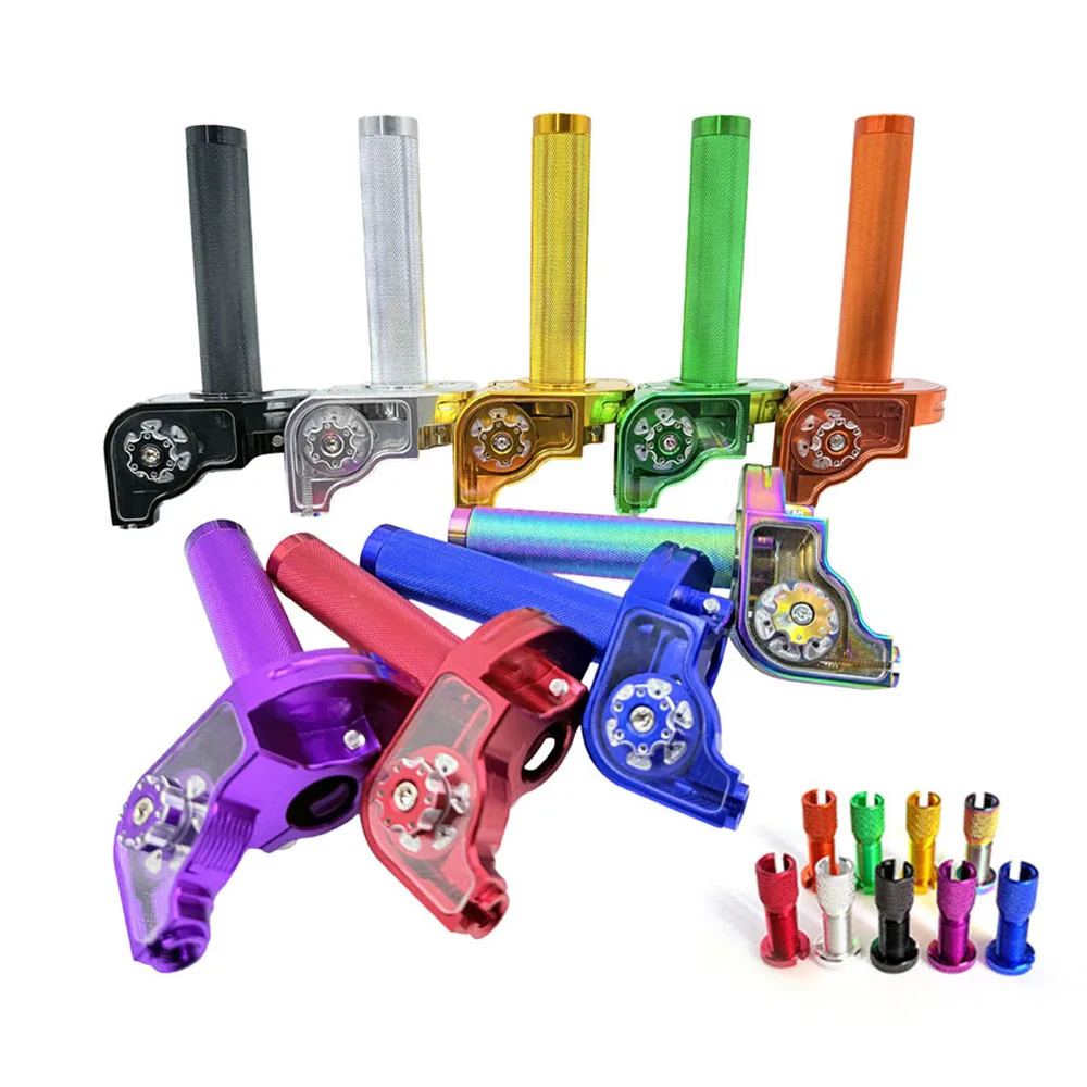 

Universal Motorcycle 22MM CNC Aluminum M10*1.5 Throttle Twist Grips Handlebars Cable For Moped Scooter ATV Quad Bike Accelerator