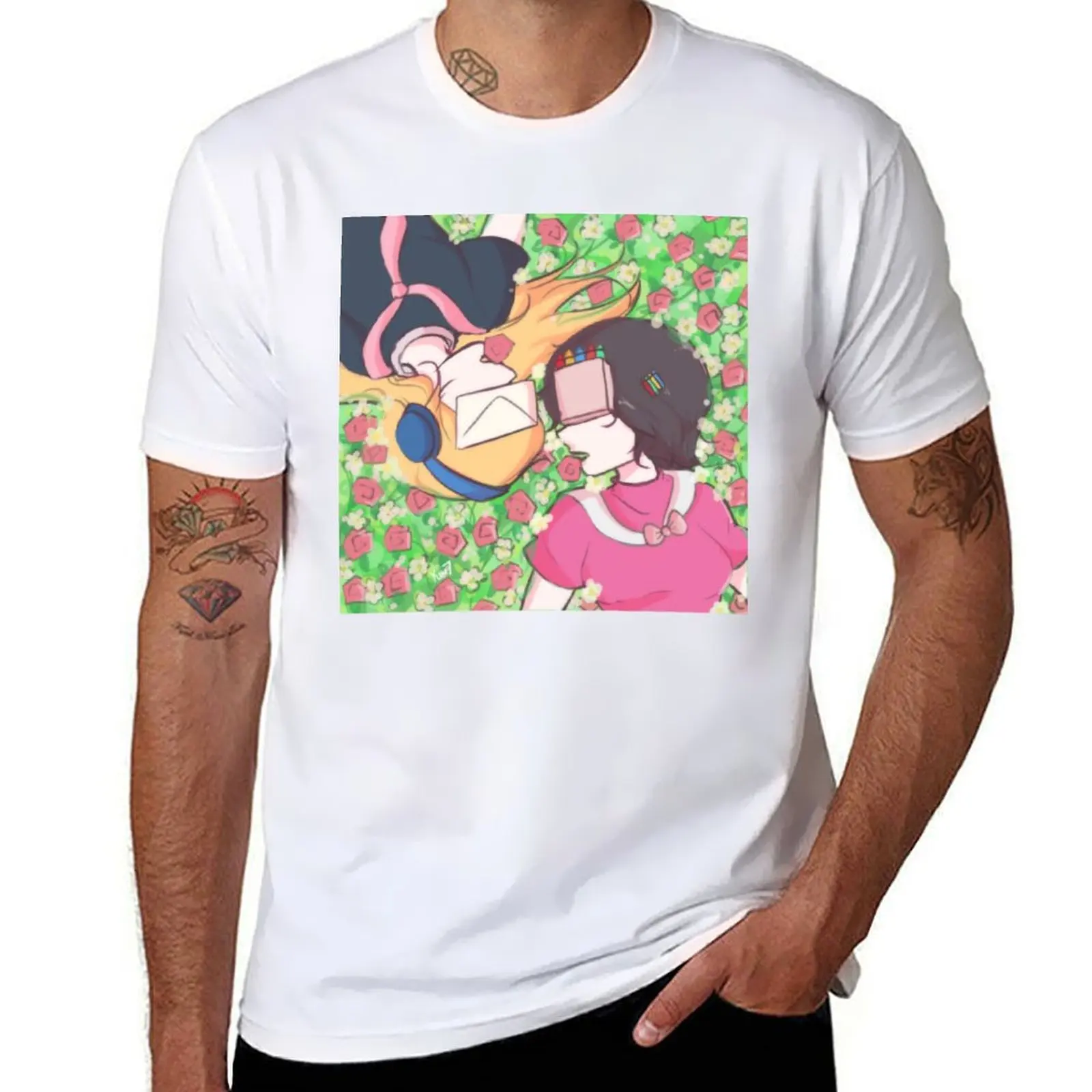 

BBirthday Visual Novel - Elvira & Kamila T-Shirt man t shirt designer t shirts for man pack cotton