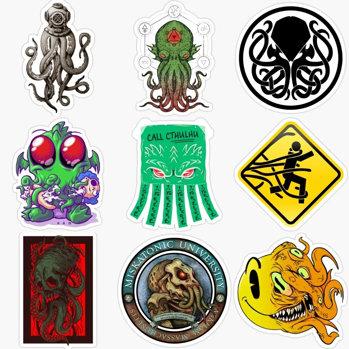 

Cthulhu Great Old Ones Octopus Monster Tentacles Creative PVC Sticker for Decorate Fridge Wall Car Off-road Bicycle Window Decal