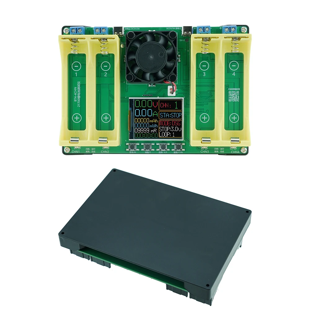 Testeur de capacité de batterie BT4-21700, testeur de Charge/décharge à 4/1 canal, Module de détection d'écran couleur de 1.77 pouces
