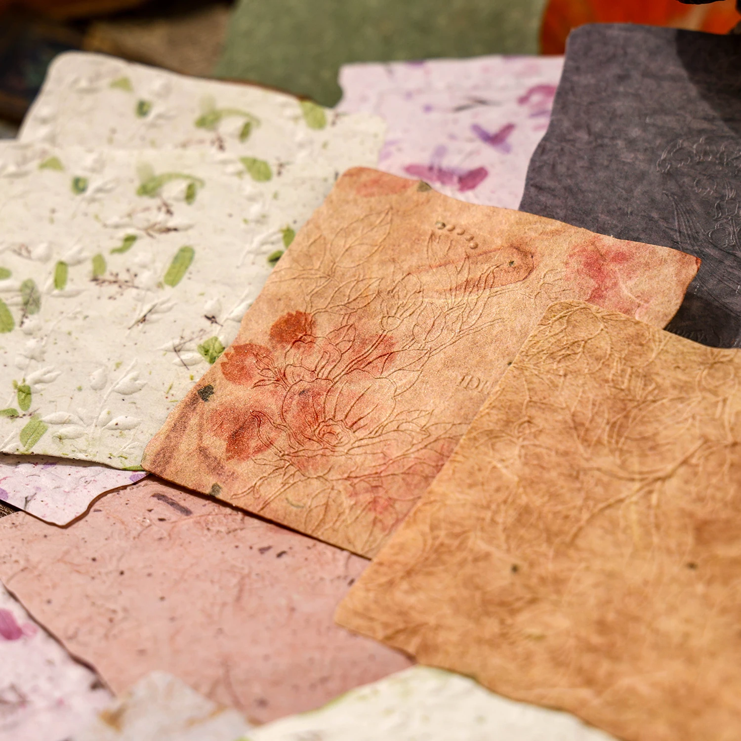 Vintage Junk Journal Scrapbooking Paper - 28pcs/pack Vintage Reliefs Texture Paper DIY