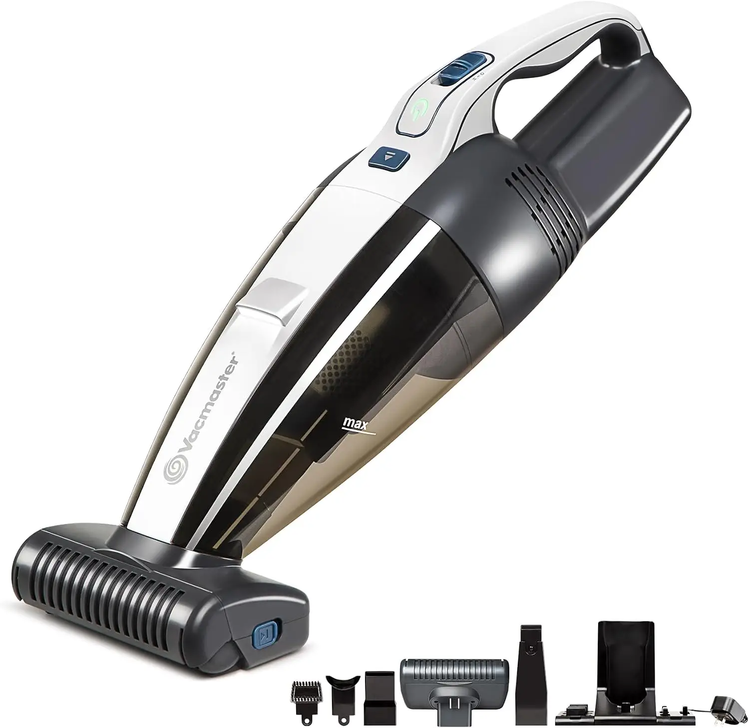 Cordless Handheld Vacuum Portable Pet Cleaner Motorized Nozzle 2 Speeds LED Light Home Car Dusting Brush Precision Tool Crevice