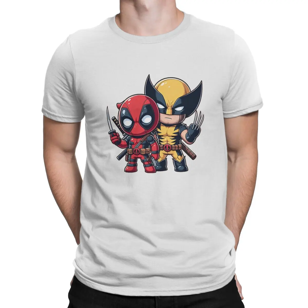 

Claws & Chimichangas The Unlikely Bffs T Shirt Novelty T-Shirt Crewneck Disney Marvel Deadpool and W