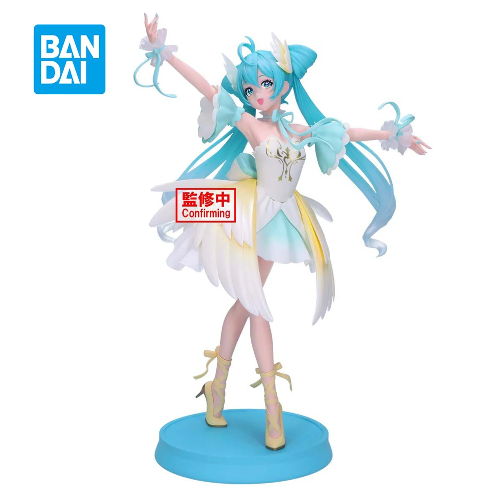 Original Banpresto Evolve Hatsune Miku Classical Tuning -Swan Lake-Angel Dancer Anime Figure Model Toys Child Kawaii Gift 20Cm