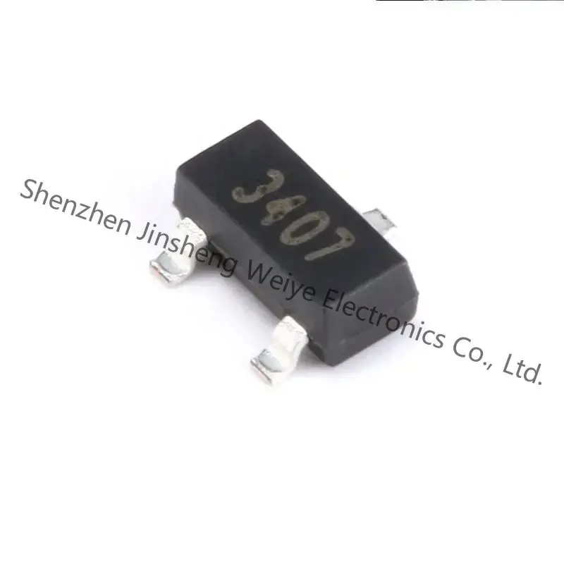 CJ3407 30V 4.1A 60m 350mW 3V 250AxA P Channel SOT-23 MOSFET ROHS