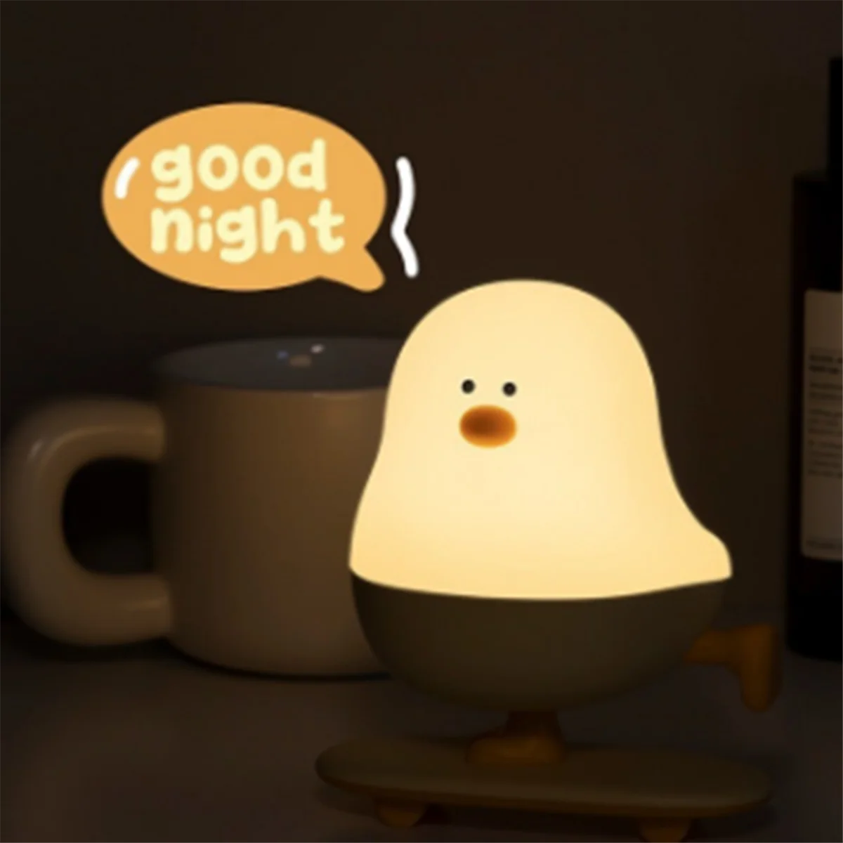 

AA98 Eggshell Chicken Night Light LED Light Bedroom Children Touch Adjustable Light Rechargeable Warm Light Atmosphere Light