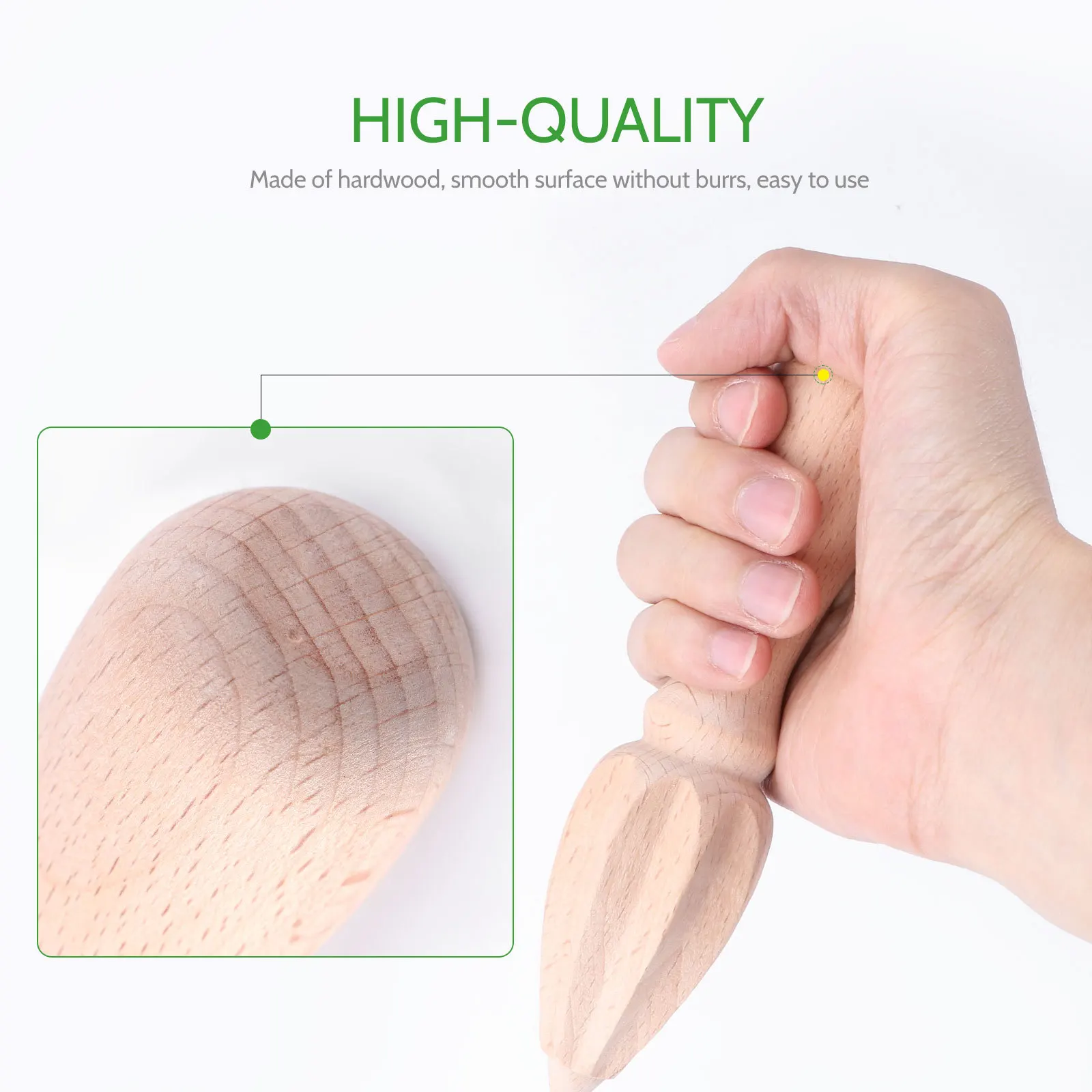 

Citrus Reamer Wood Lemon Squeezer Manual Juicer for Fresh Orange Juice Lime Extraction Cocktail Mixology Cooking Baking Kitchen