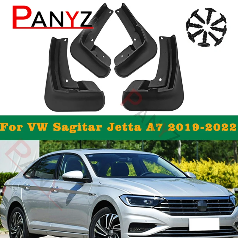 4pc Set For VW Volkswagen SAGITAR Jetta 2006-2023   Molded Mud Flaps Splash Guards Mudguards Fender Electric Styled Molded