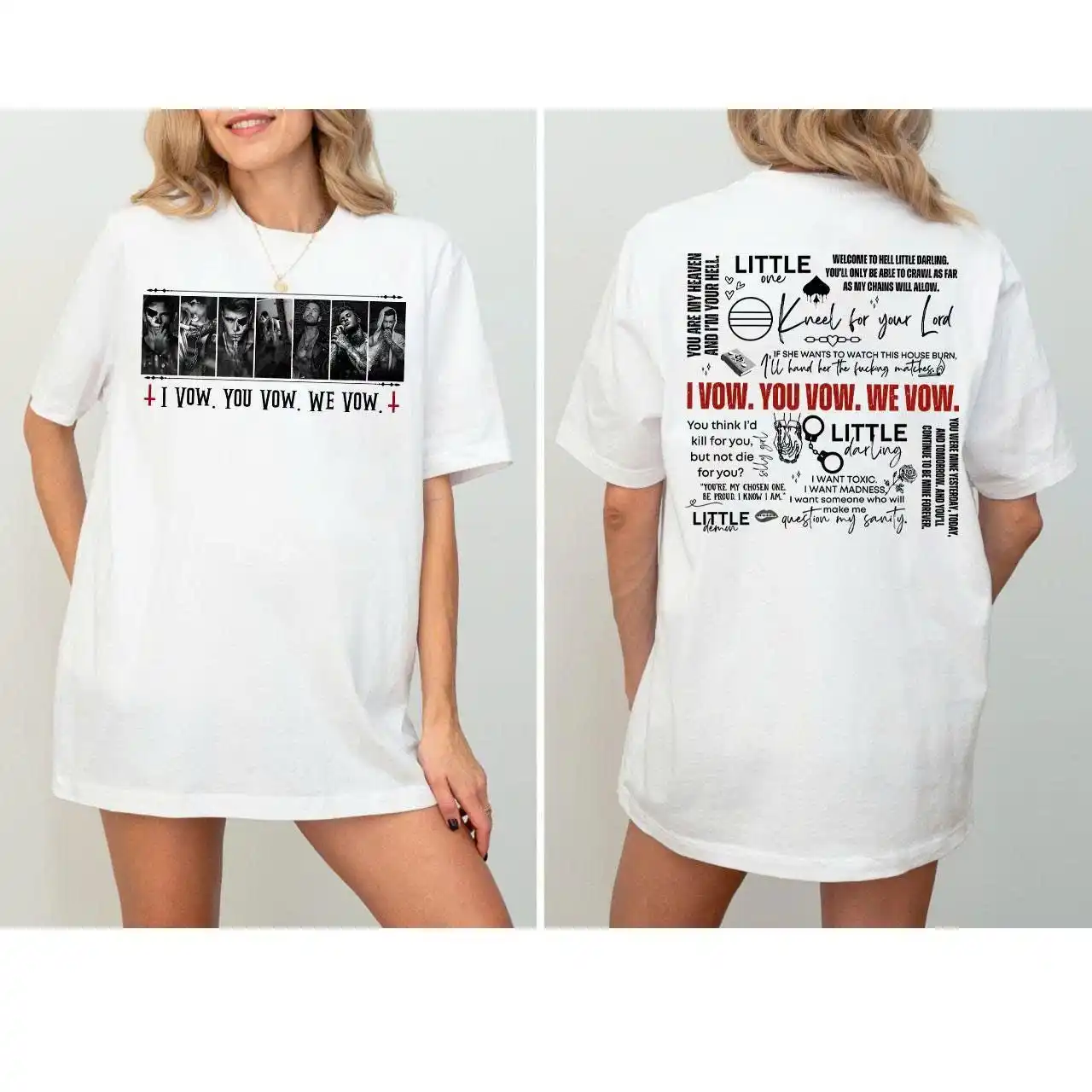 Chaotic The Lords Series T-Shirt, I Vow You Vow , Ritual, Sinner, Sacrifice, Smut Book T-Shirt, The Lords Crewneck