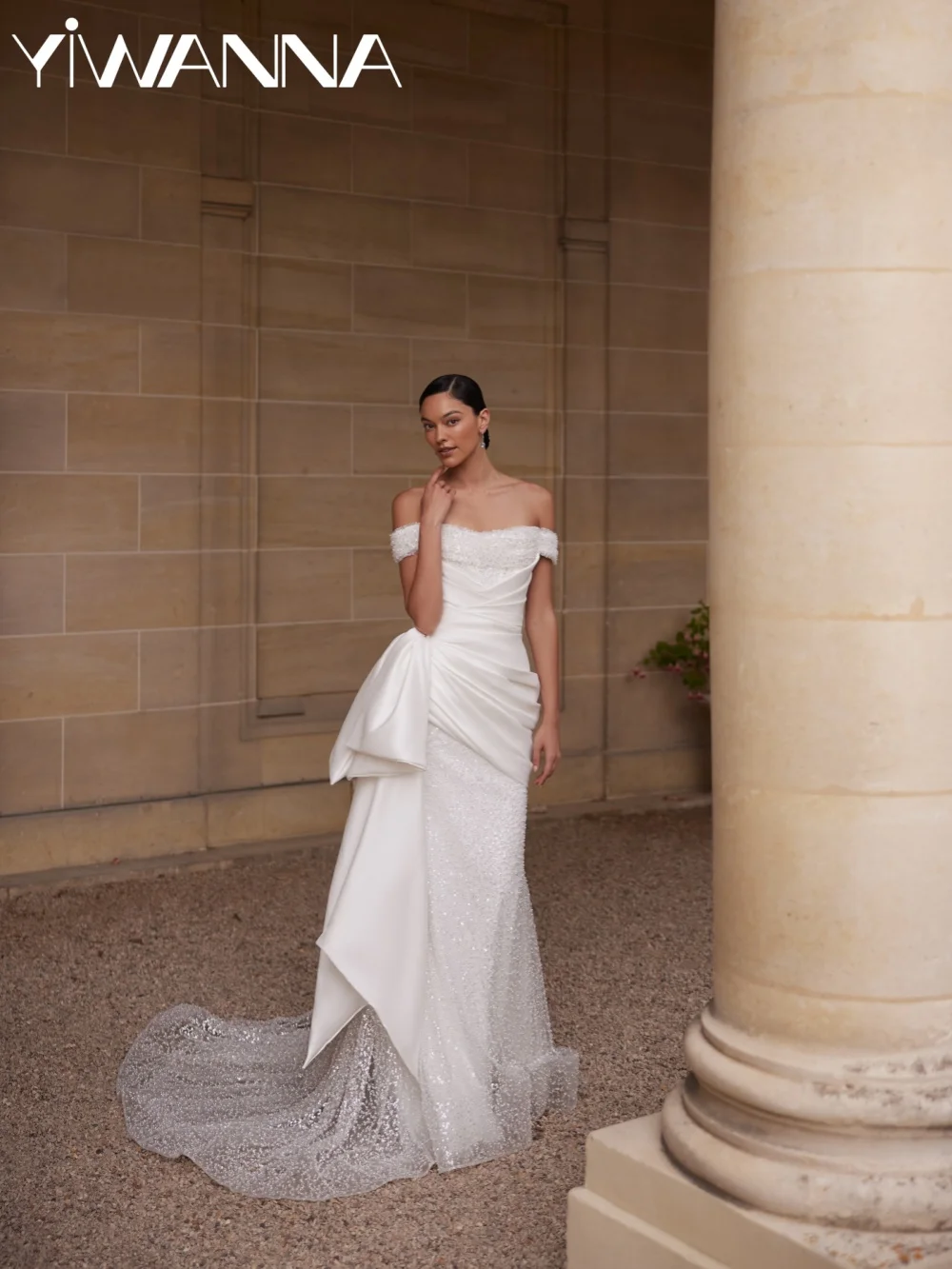 

Gorgeous Dreamy Beaded Mermaid Wedding Dress Floor-length Off Shoulder Bridal Gown New Customzied Exquisite Dresses For Bride