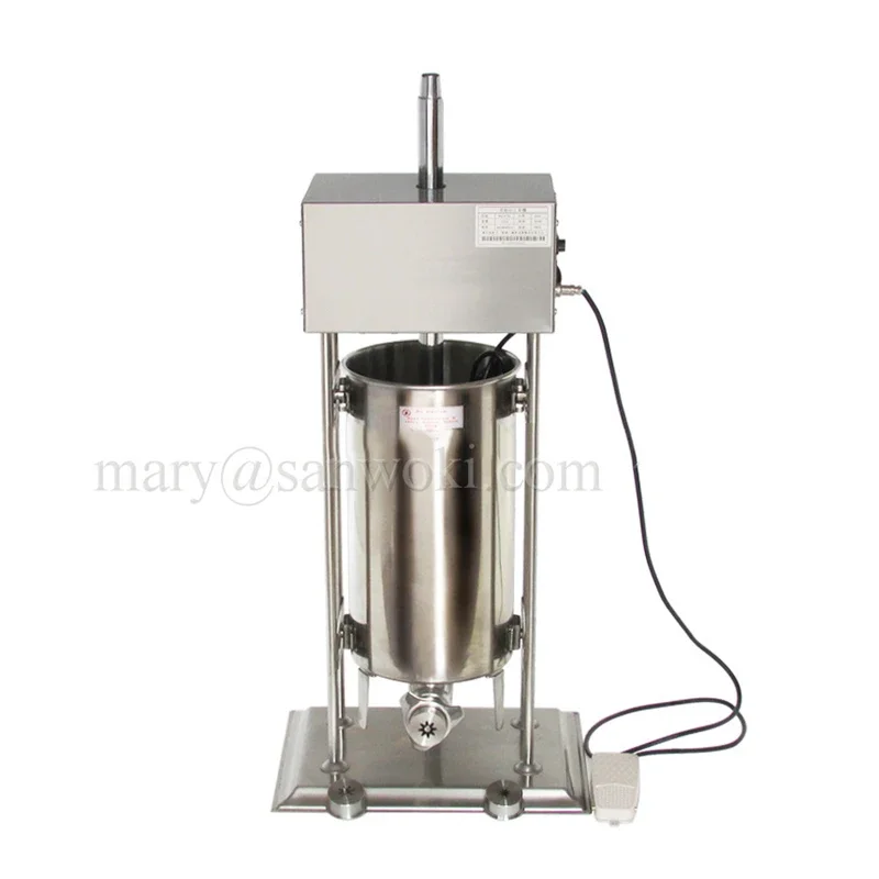 10L 12L 15L 20L 25L 30L Electric Churros Machine with 4 Moulds Sausage Stuffer Filler Churros Spanish Fritters Maker Machine