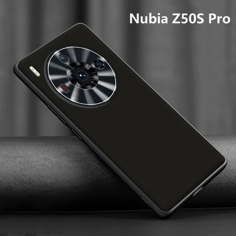 Luxury Leather Case For Nubia Z50S Pro Case Metal Camera Protection Phone Cover For ZTE Nubia Z 50 SPro 5G PU Silicone Bumper