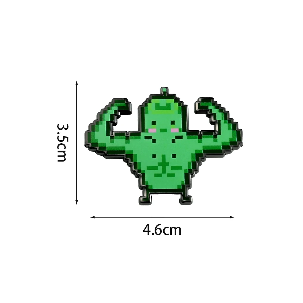 Junibro Badge Video Gam Stardew Valley Muscle Junimo Enamel Pin Funny Jewelry Creative Novelty Gift