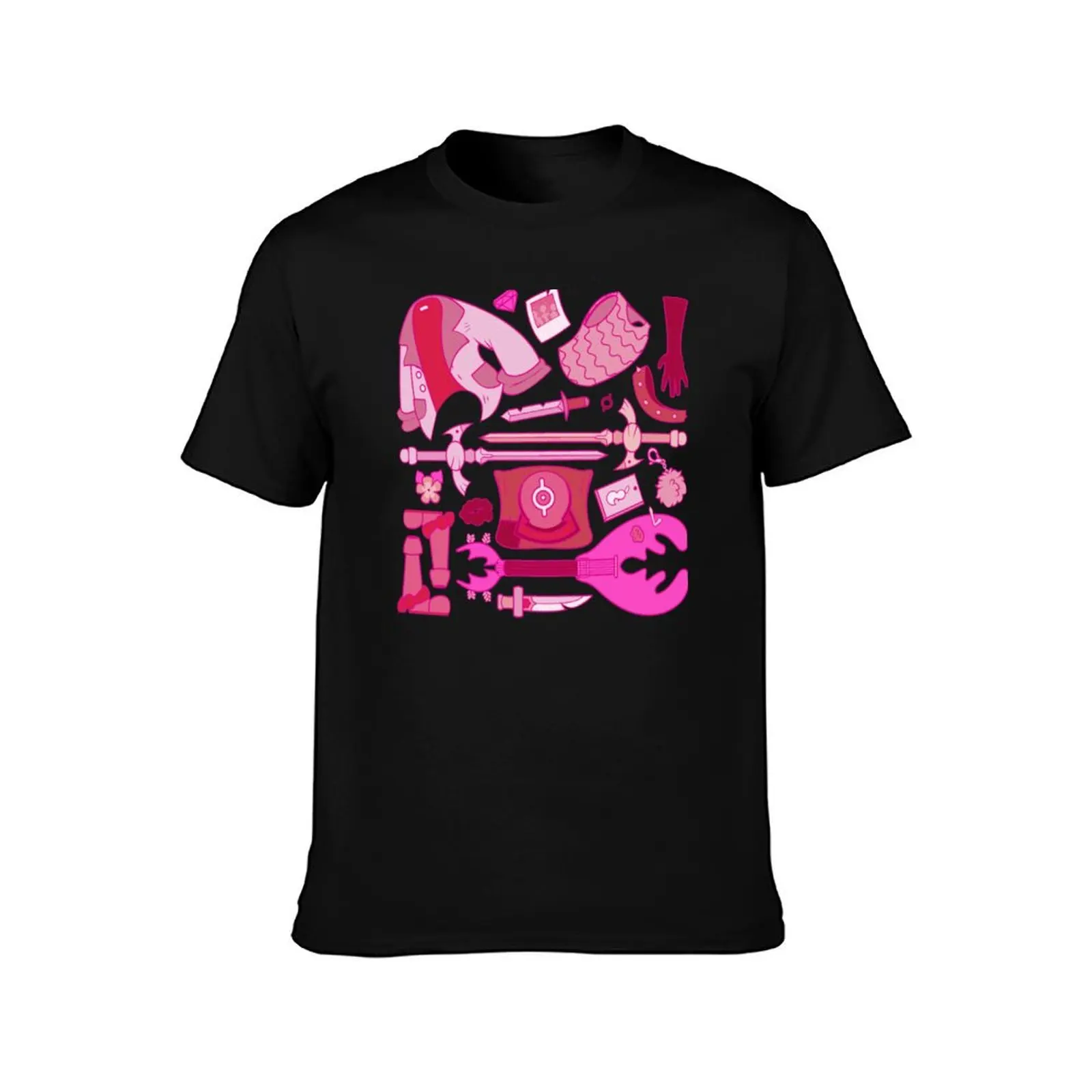 Sasha Waybright - Calamity (pink) T-Shirt Basic Plain Short Sleeve Crew Neck Tee T-Shirt