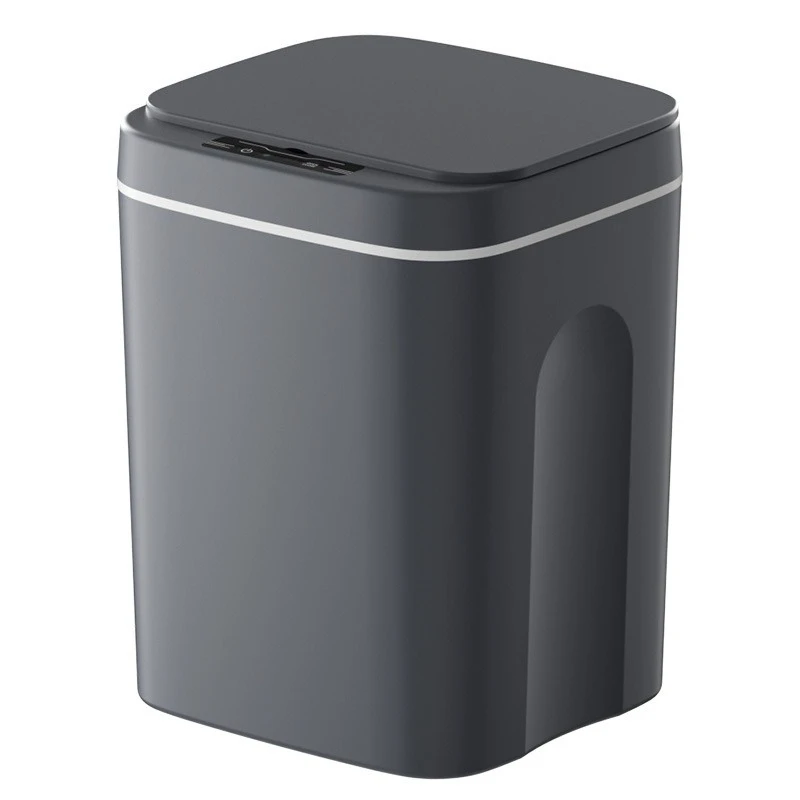 Induction trash can, built-in pressure ring in the living room, long-lasting battery life 16L large-capacity smart