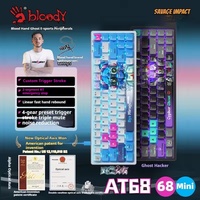 A4tech Savage Impact At68 Alpha Variable Speed Optical Axis Wired Mechanical Keyboard Specialized For Esports Games RGB backligh