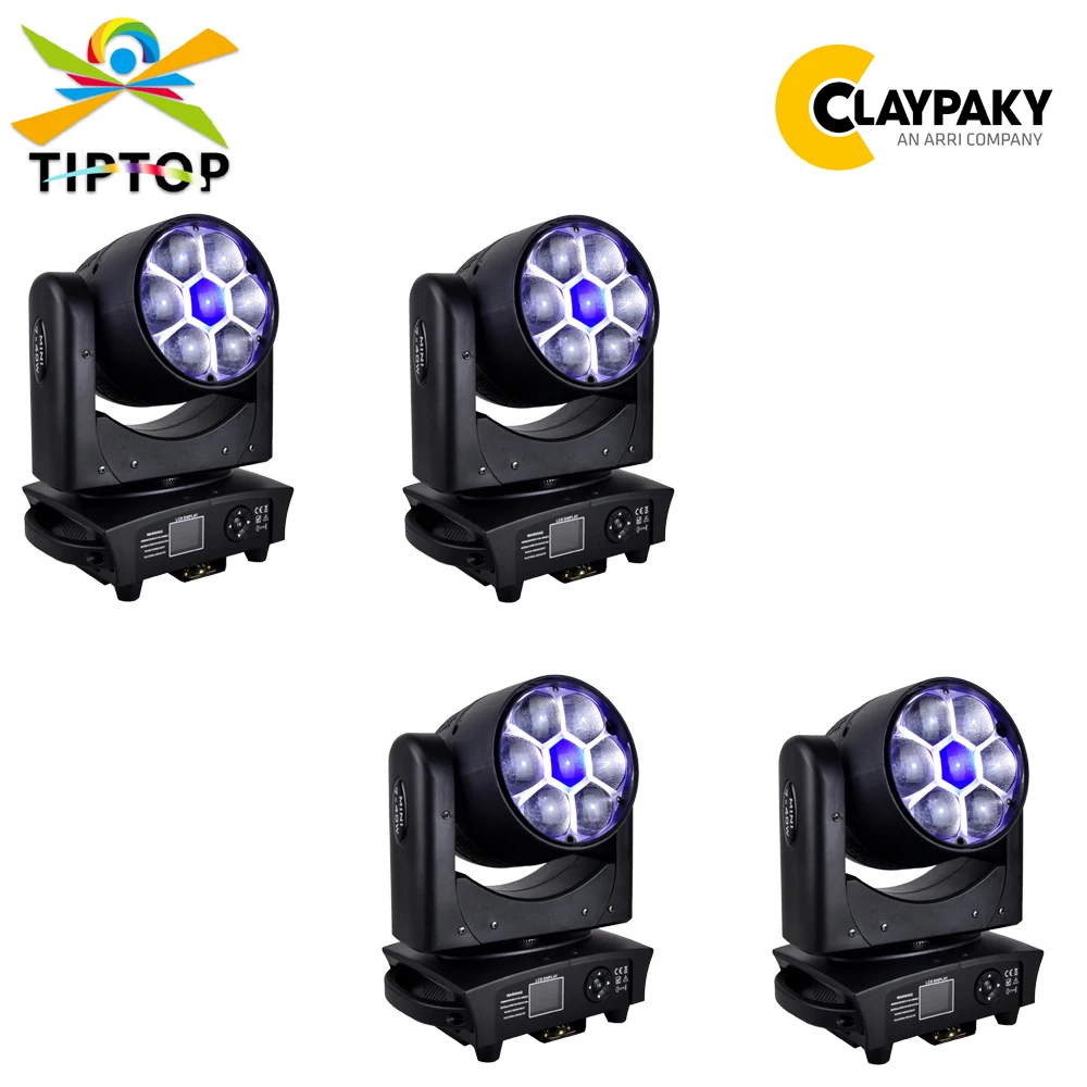 Freeshipping 4XLOT Mini 7x40W RGBW 4in1 Wash Led Moving Head Light Zoom Effect Disco Party Artnet DMX Stage Lighting TP-L741C