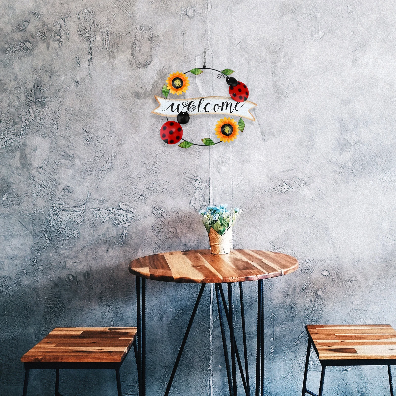 

Iron Metal For Home Garden Hotel Bar Flower Decorative Iron Art Insect Home Decor Indoor Wall Decor Pcs